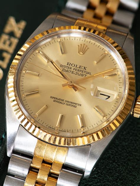 rolex gold datejust 33 herren von 1986|1986 Two.